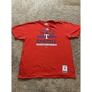 Men's Majestic MLB Texas Rangers Authentic Short Sleeve Shirt - XL